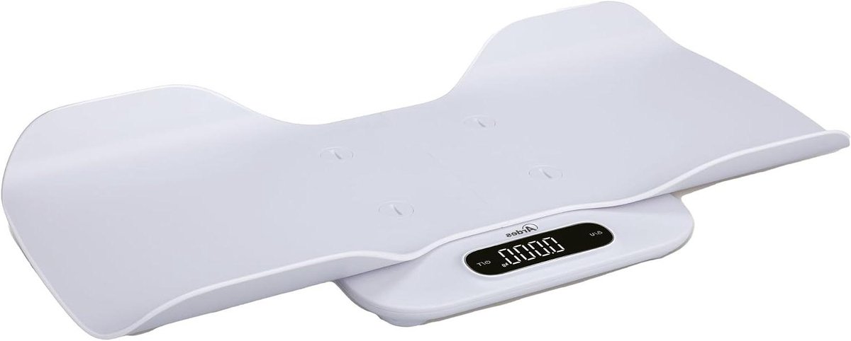 Baby Weegschaal - Persoonlijke Weegschaal - Groei Monitoren - Afneembare Plate - Tot 180 kg - Wit