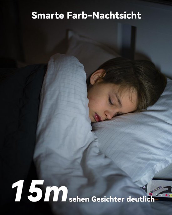 Binnencamera Met Twee Lenzen - Bewakingscamera AI - Huisbewaking Thuis - 360 Graden Draaibaar - 2K Resolutie - Wit — afbeelding 3