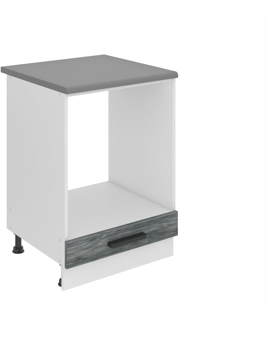 BELINI Ovenombouwkast SDP 60 cm met Klep met Werkblad - Glamour Wood