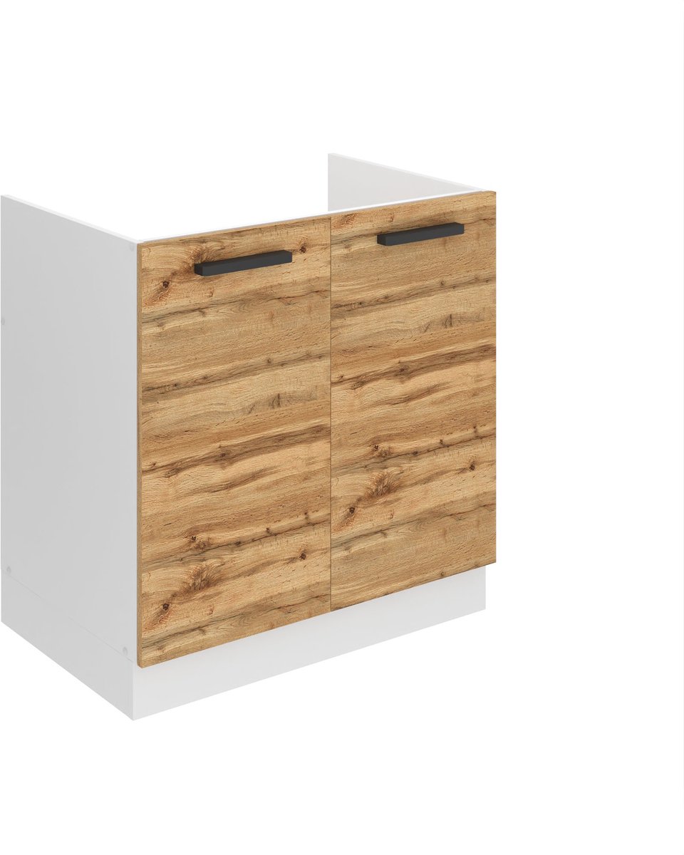 BELINI Spoelbakkast SDZ 80 cm met 2 Deuren - Wotan Eiken