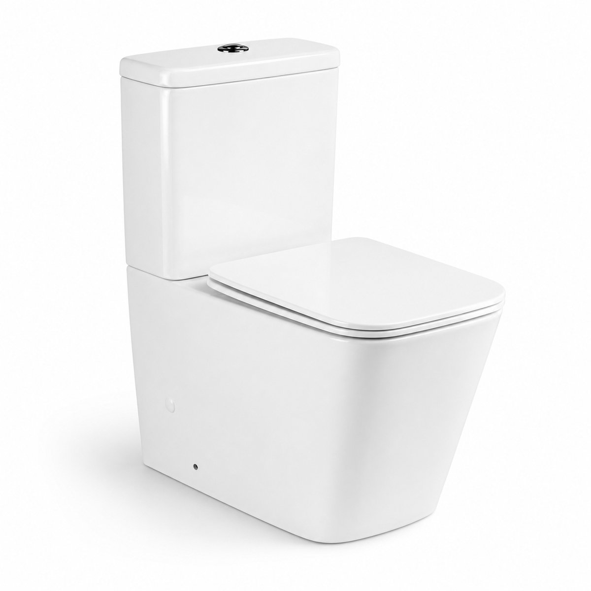 Luxelvia Wit Staand toilet – Compleet Keramiek Staand closet incl. Softclose Toiletbril