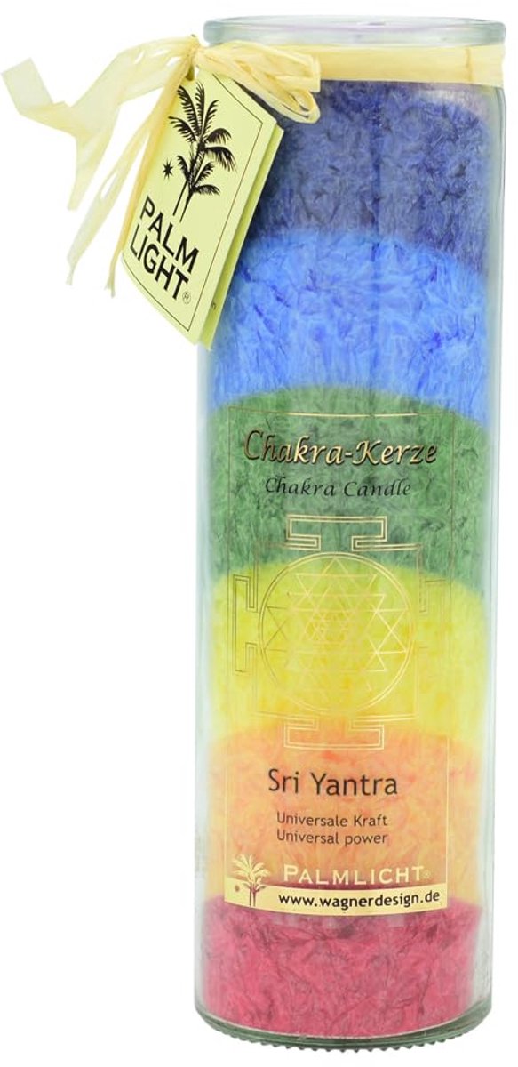 SnelShoppen - Kleurrijke Palm Light Chakra Kaarsen Set - Handgemaakte Aromatische Geurkaarsen - Perfect voor Meditatie, Yoga, Feest en Decoratie - 7 K