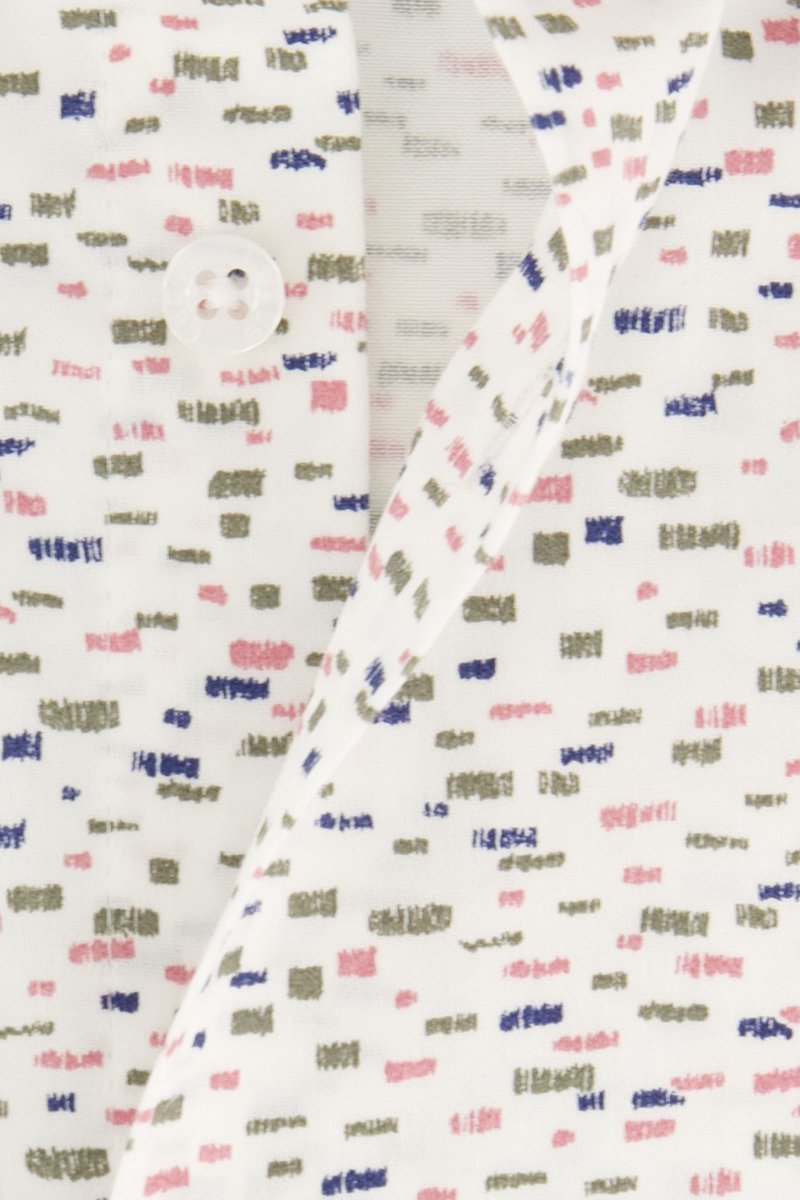 Ledub overhemd Modern Fit New navy print katoen