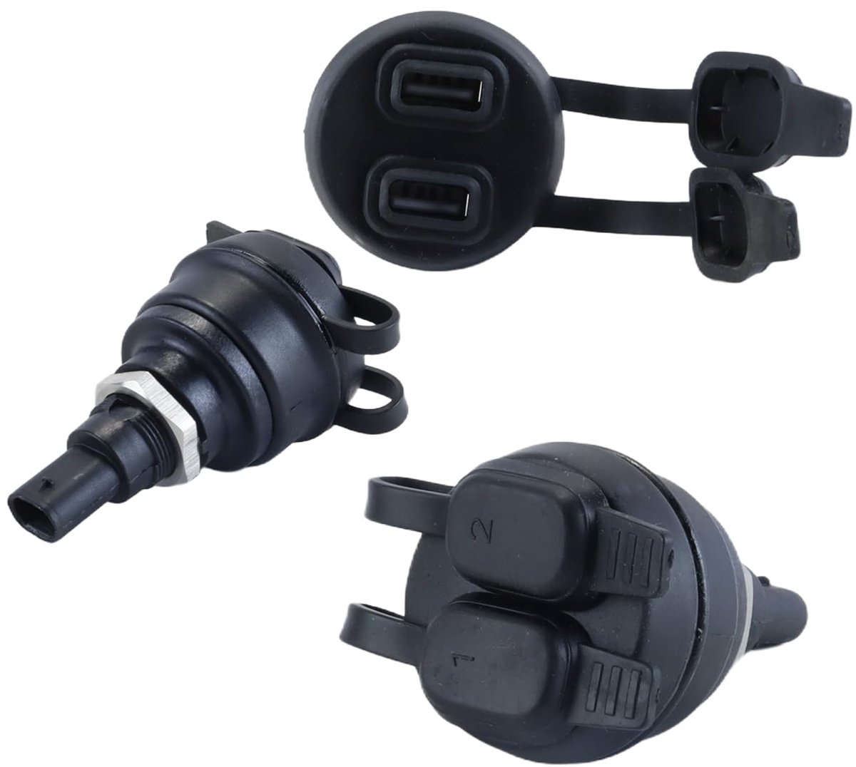 SnelShoppen - Duurzame 5V Motorfiets USB-lader met Dubbele Poort voor R1200GS R1250GS R1250RT R nineT K1600GT K1600GTL K1300S K1300GT - Ideaal voor La