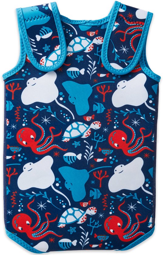 Splash About Baby Wrap Wetsuit, Under the Sea, 6-18 maanden– Warm Neopreen Babyzwempak voor Baby's en Peuters — afbeelding 3