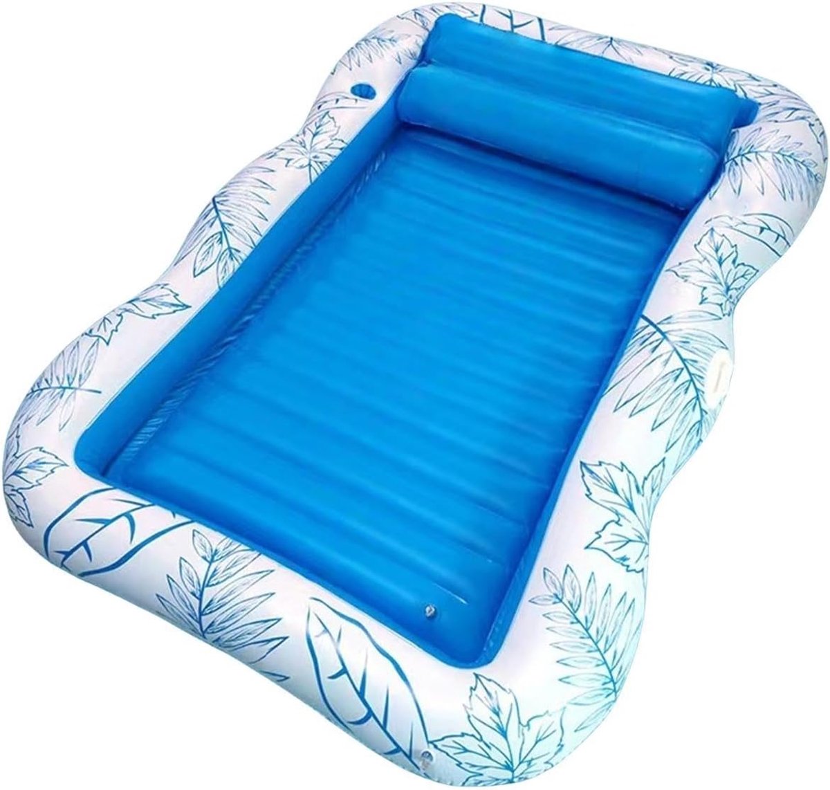 Opblaasbare ligstoel - Zwemligbed - Ontspannen in water - Met bekerhouder - 190 x 120 cm -