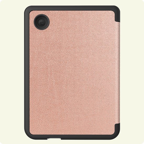 Hoes Geschikt voor Kobo Clara 2E - E-reader Bescherm Hoesje Case Sleep Cover Trifold - Hoes Geschikt voor Kobo Clara 2E Hoesje - Rosé Goud — afbeelding 5