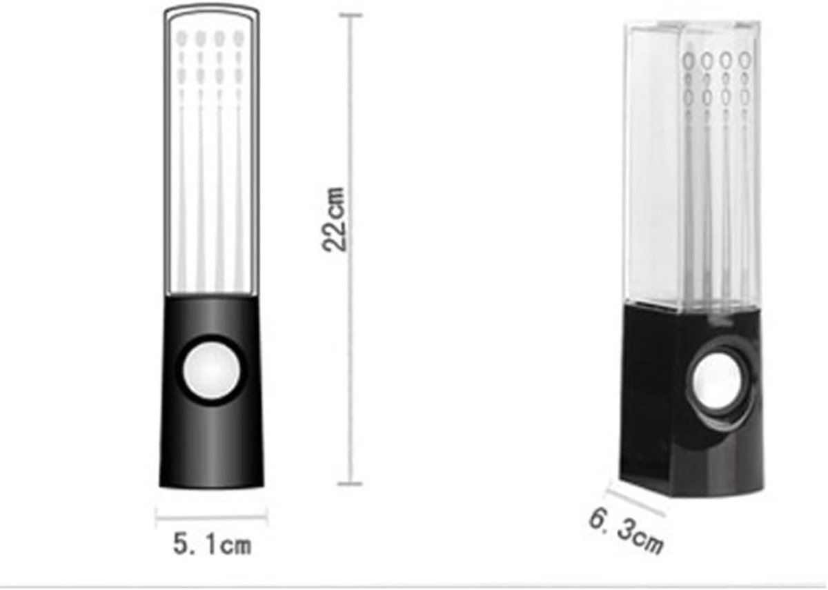 Water Speakers - Fountain Stereo - Muziekbeleving Verrijken - Dansende Lichtshow - 22 cm Hoog - Wit