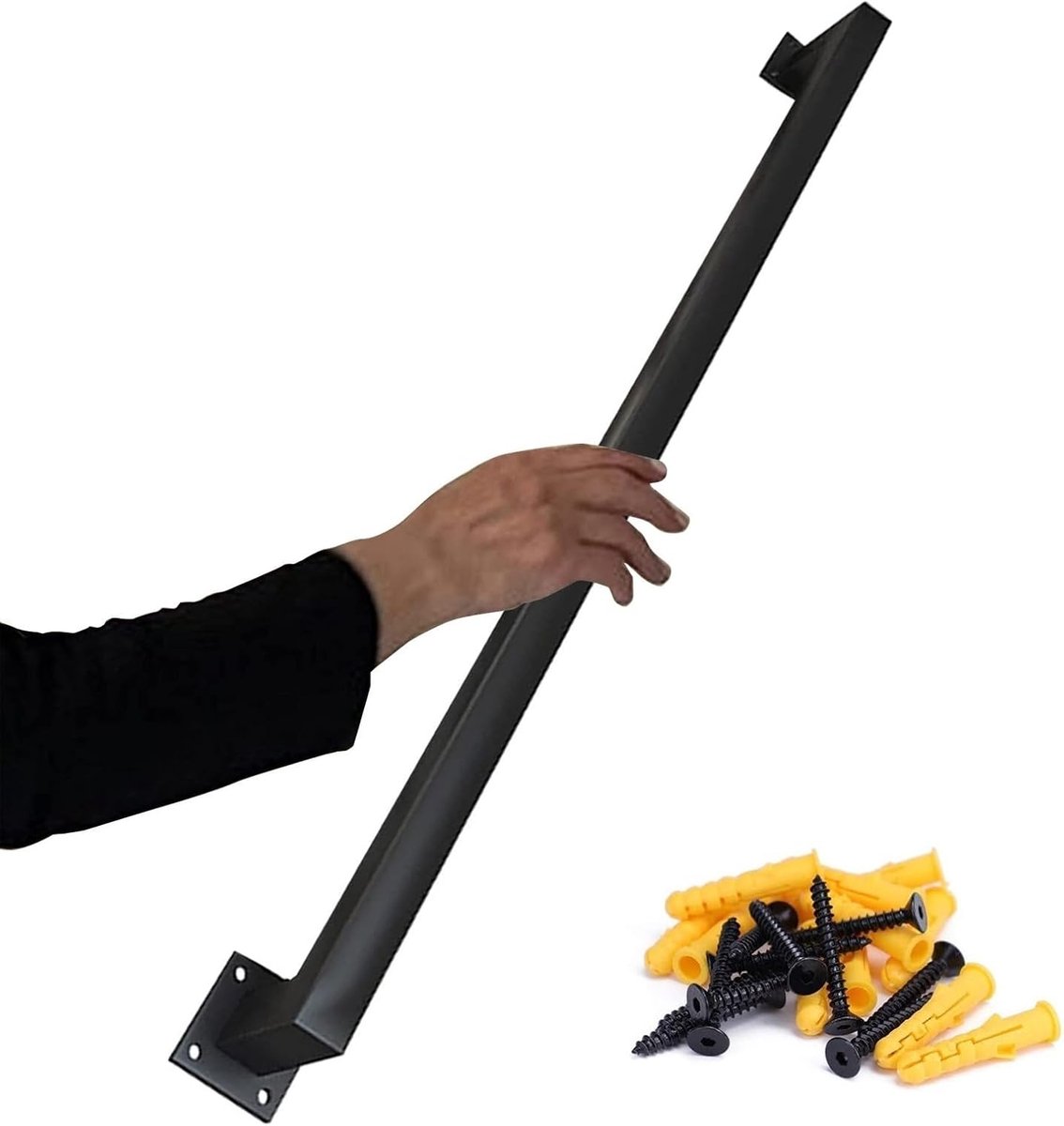 Trapleuning Set - Wandmontage Handgreep - Veiligheid Buiten - Verstelbare Lengte - 480cm - Gegalvaniseerd