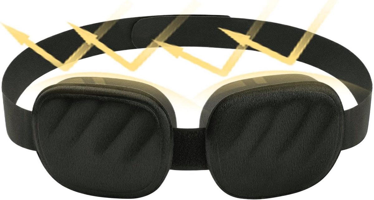 Slaapmasker - Oogafdekking - Ontspannen Slapen - Verstelbare 3D-band - 27 x 7 cm - Zwart