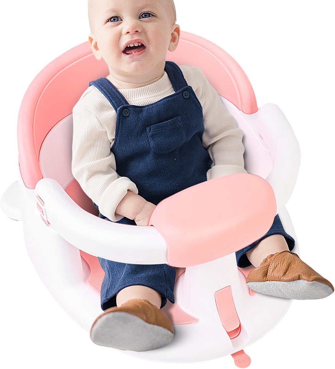 Baby badzitje - Badstoel peuter - Veilig badderen - Antislip zuignappen - 34 cm breed - Grijs