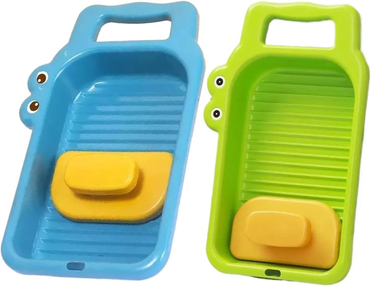 Mini wasbord - Draagbaar wasbord - Handmatig wassen - Robuust schuurontwerp - 322 x 18 cm - Wit