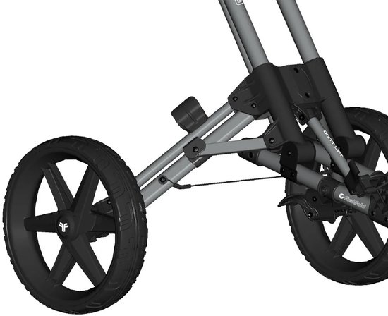 Fastfold 360 Golftrolley Glans Zilver Zwart van Merkloos — afbeelding 4