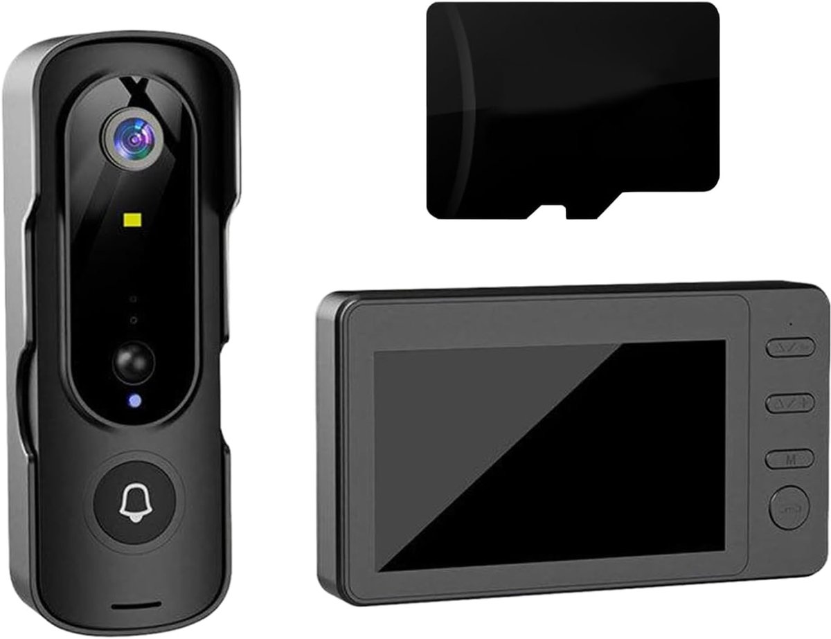 Draadloze Videodeurbel - Slimme Intercom - Huisbeveiliging - AI Persoonsdetectie - 160 Graden - Standaard
