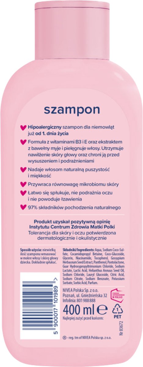 Bambino - Baby Shampoo - Hipoallergeen - 400ml - Vitamine B3 en E