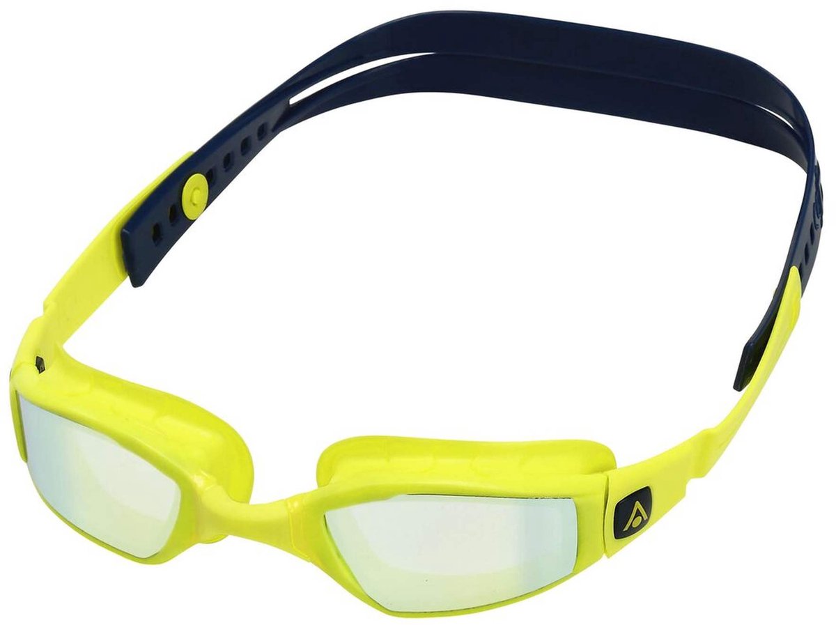 Aquasphere Ninja - Zwembril - Volwassenen - Yellow Titanium Mirrored Lens - Geel/Blauw