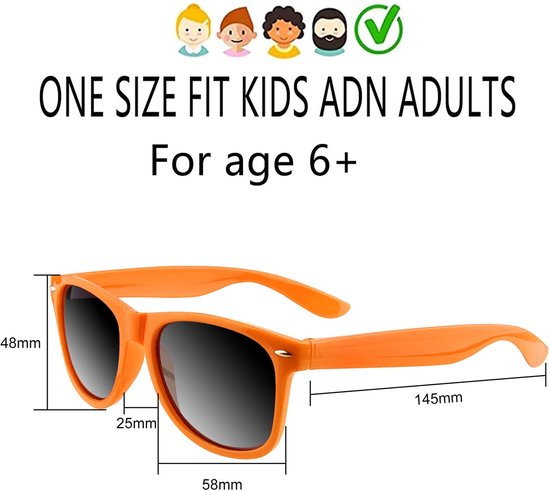 Dailygoods - Kids Zonnebrillen - 12 Pack Zonnebrillen voor Kinderen - Comfortabel en Robuust - Uniseks - Feest en Strand - Leuke Goody Bag Vulstoffen van Dailygoods — afbeelding 5