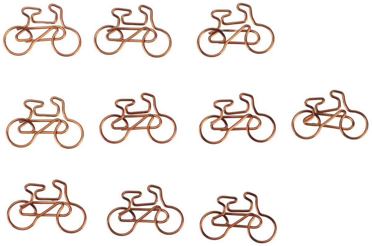 Dailygoods- Paperclips 100 Stuks - Fietsvorm - Gecoate Paperclips - Bladwijzers - Kantoorbenodigdheden - Creatief Design