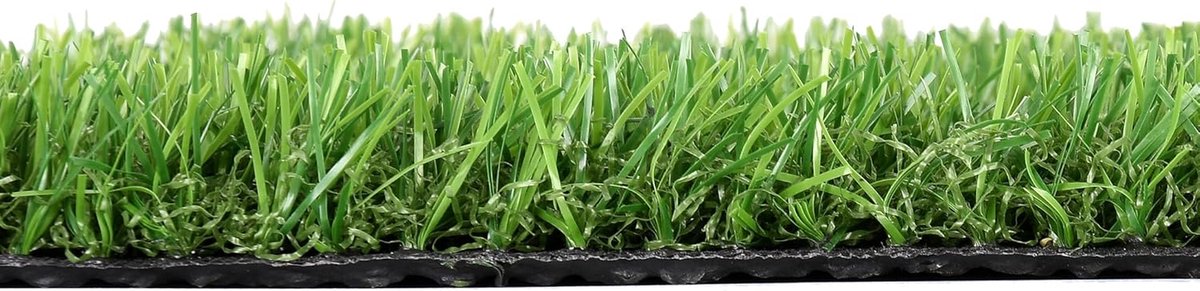 Kunstgras Tapijt - Decoratief Gras - Buiten Ruimte - Realistisch Dubbelvezel - Rol 2x5m - Groen