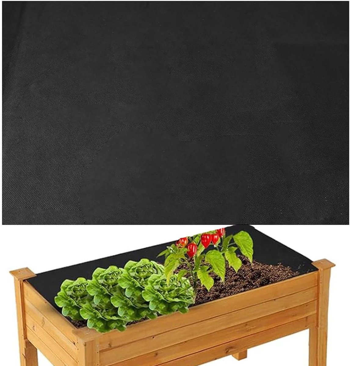 Tuin Bodembedekker - Landschap Stof - Onkruid Vrij Houden - Sterk Niet-geweven Materiaal - 160x210cm - Zwart
