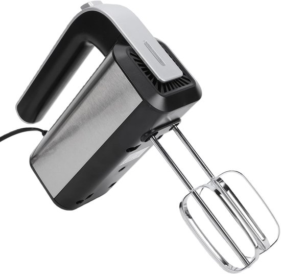 Elektrische Handmixer - Bak Gereedschap - Gebak Maken - Variabele Snelheid - 21 x 20.5 x 9.5 cm - Zilver — afbeelding 4