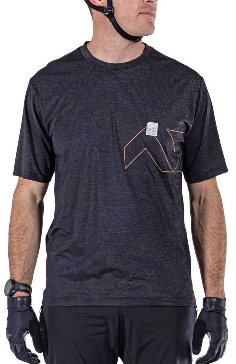 Leatt Mtb Trail 1.0 X-flow T-shirt Met Korte Mouwen 2XL Man Zwart