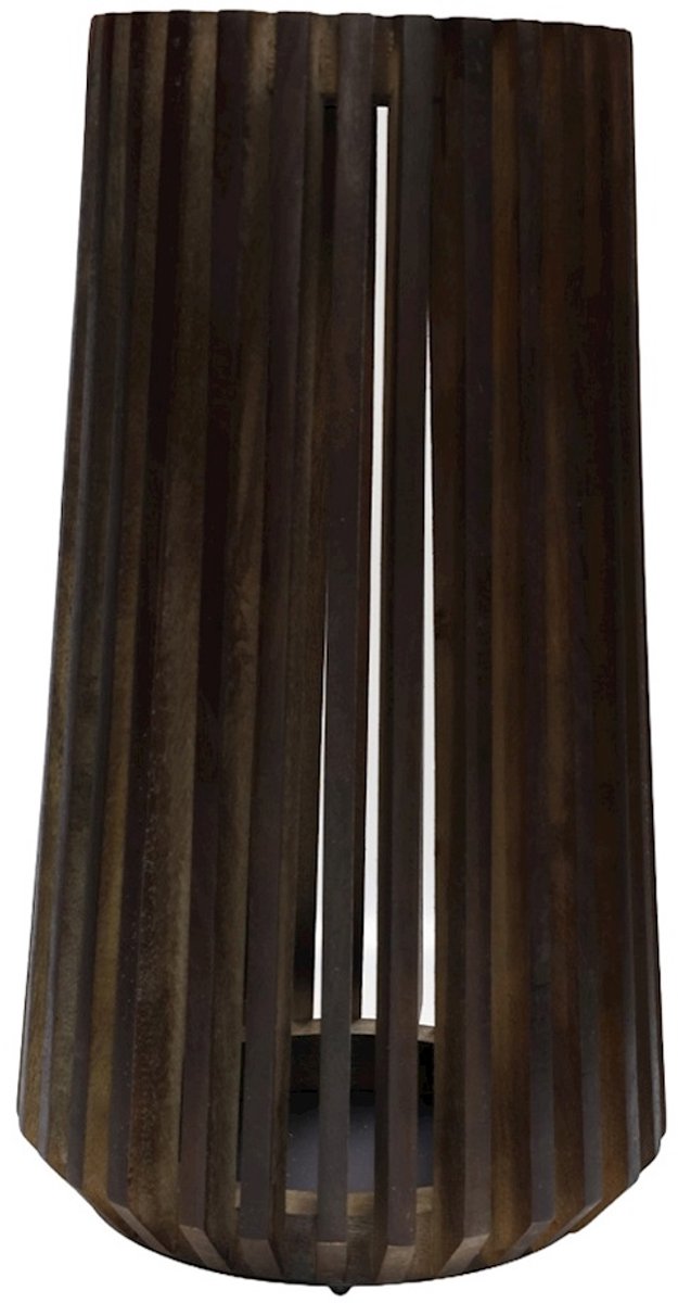 Vase The World Windlicht Lander | Walnoot hout | Large | Ø28 x H48 cm Walnut