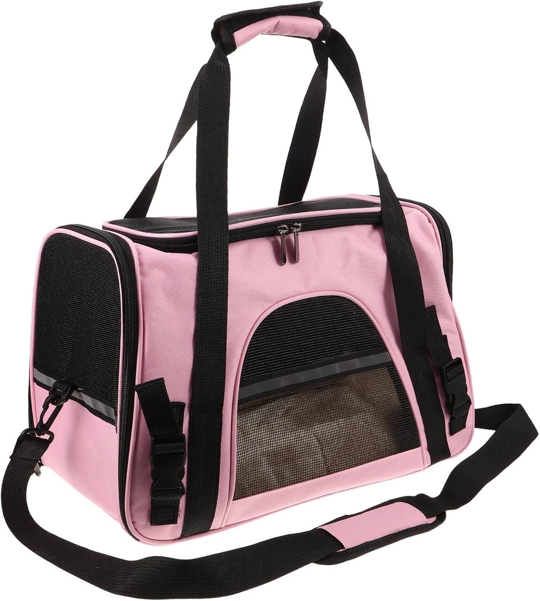 Draagbare Pet Carrier - Reismand Kat Hond - Reizen met Huisdier - Opvouwbaar Lichtgewicht - 50x43x25cm - Multicolor