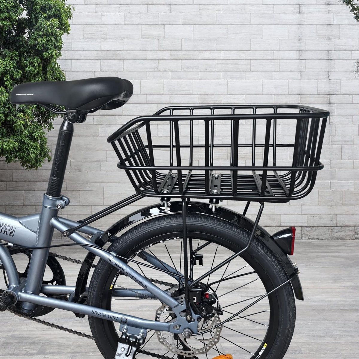 Fietsmand achter - Bagagemand fiets - Woon-werkverkeer - Hoge reflectie hoes - 18 liter capaciteit - Zwart
