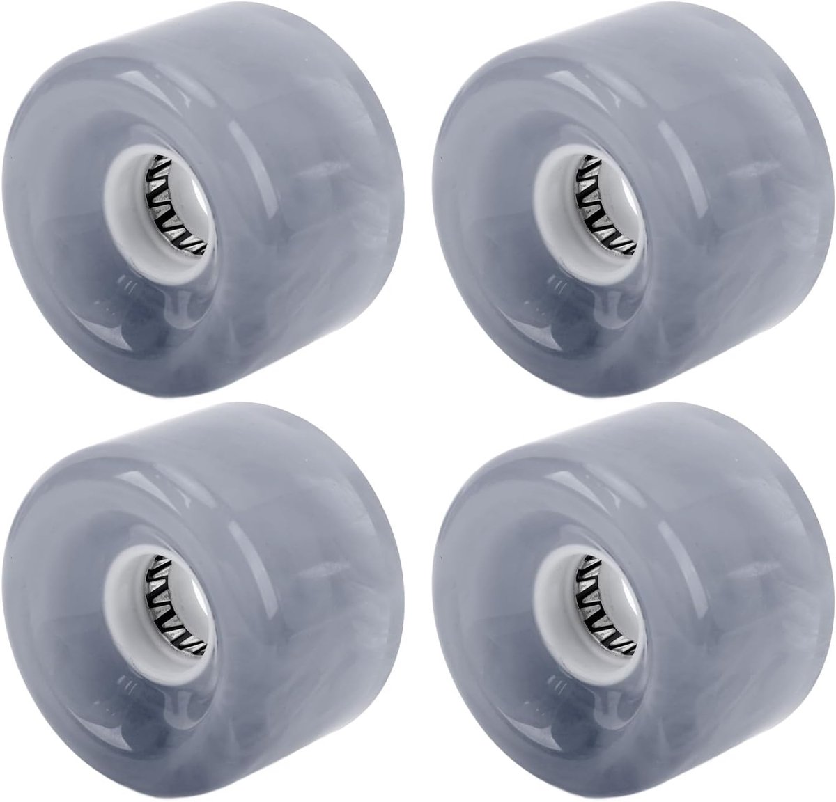 Longboard Wielen Skate Wielen Set Soepel Cruisen Inclusief Lagers 52mm X 32mm Doorschijnend