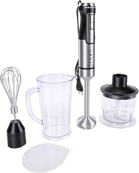 Handblender Keukenmachine - Staafmixer Set - Eten Bereiden - Alles-in-één Hulpmiddel - 26 x 25 x 14 cm - Zwart — afbeelding 4