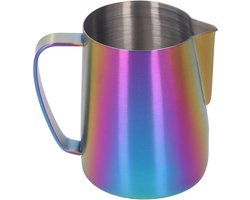 Melkopschuimkan Roestvrijstaal - Koffiebeker Barista - Koffie Maken - Olecranon Waterafvoer - 650 Ml - Zilver