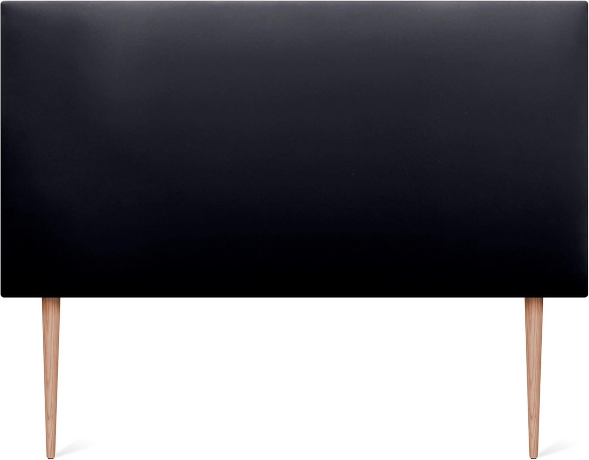 Gestoffeerd Hoofdbord - Bed Decoratie - Slaapkamer Upgrade - Met Poten - 140cm Breed - Zwart