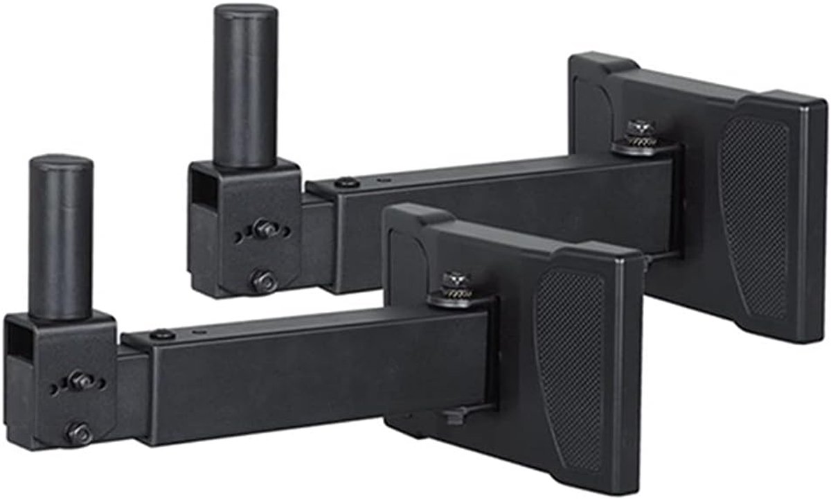 Luidspreker Beugel - Muursteun Plafondsteun - Audio Installatie - Verstelbaar Kantelbaar - 75 kg Draagkracht - Zwart
