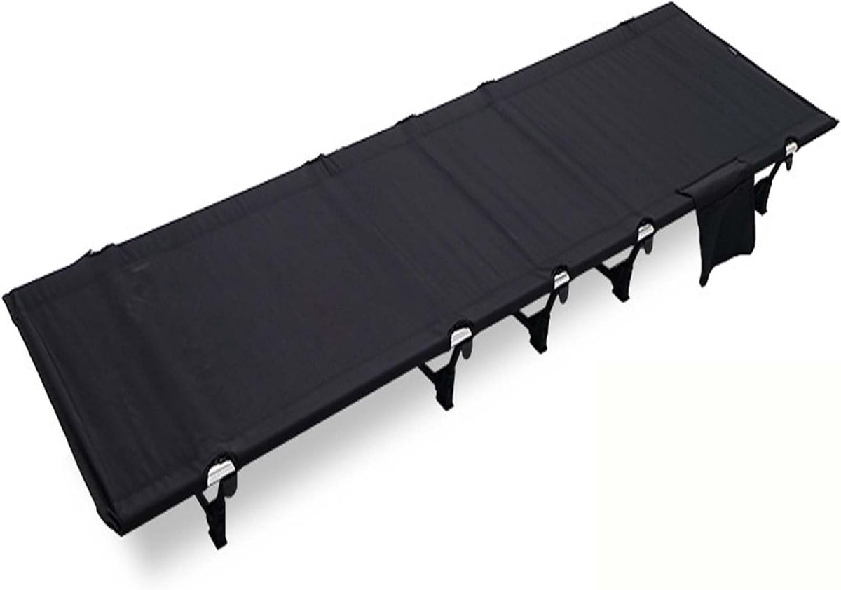 Opvouwbaar Bed - Campingbed Volwassenen - Buiten Ontspannen - Lichtgewicht en Compact - 187x60cm - Zwart
