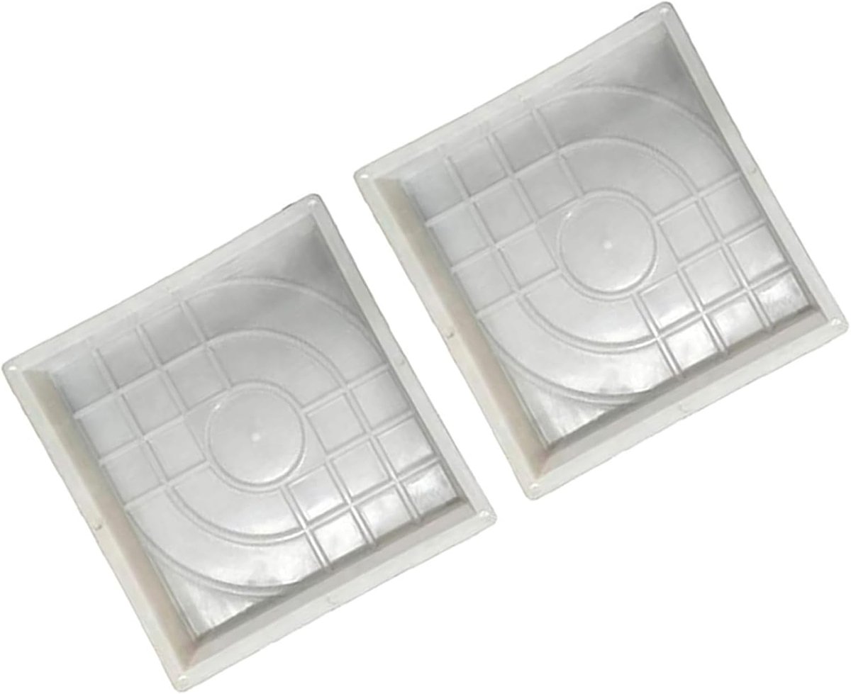 Betonmal Tuin - Padmal Steen - Tuinpaden Maken - Herbruikbaar Ontwerp - 2 Stuks 33x33x10cm - Grijs