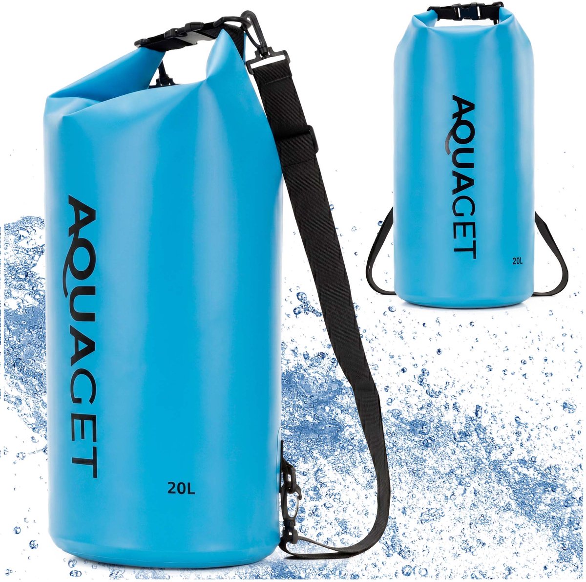 Aquaget® Drybag | Waterdichte Tas | 20 Liter | Blauw