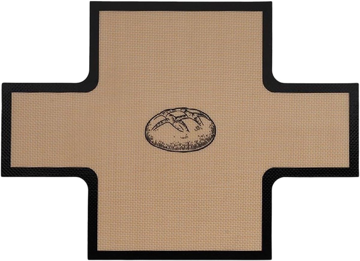 Siliconen bakmat - Antiaanbaklaag - Brood bakken - Hoge temperatuur bestendig - 39 x 29 cm - Zwart