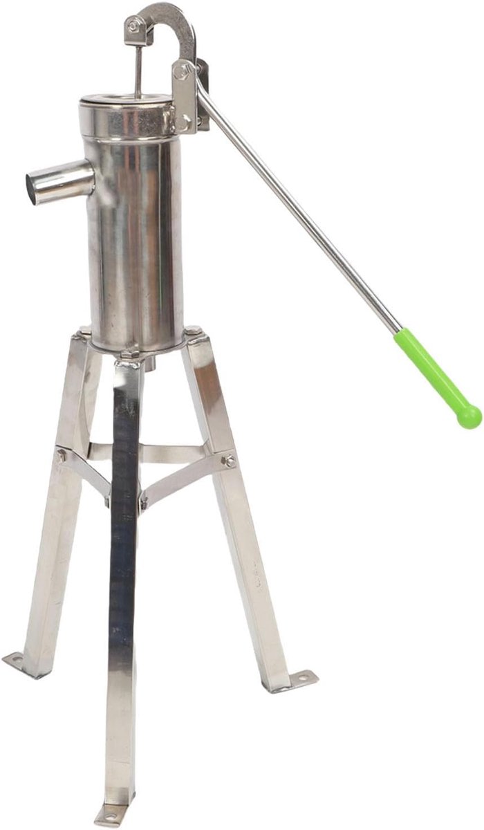 Handmatige Bronpomp - Waterpomp Schudpomp - Water Verpompen - Roestvrijstalen Constructie - 8 Meter Zuigdiepte - Zilverkleurig