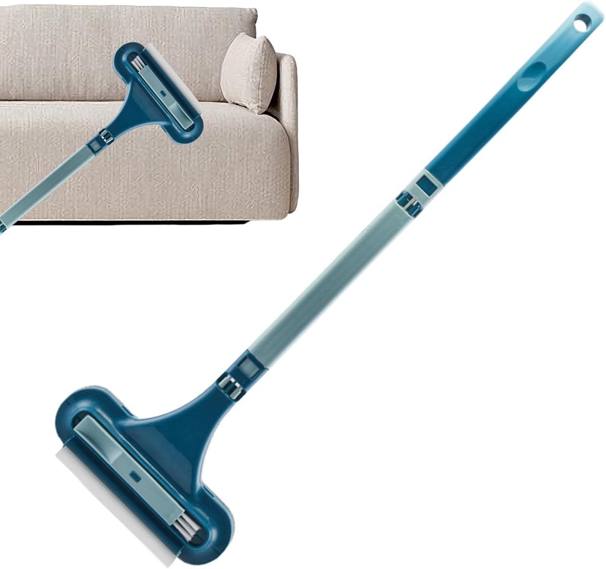 Raamscherm reiniger - Schermborstel - Vuil verwijderen - Afneembare rakel - 63 cm - Blauw