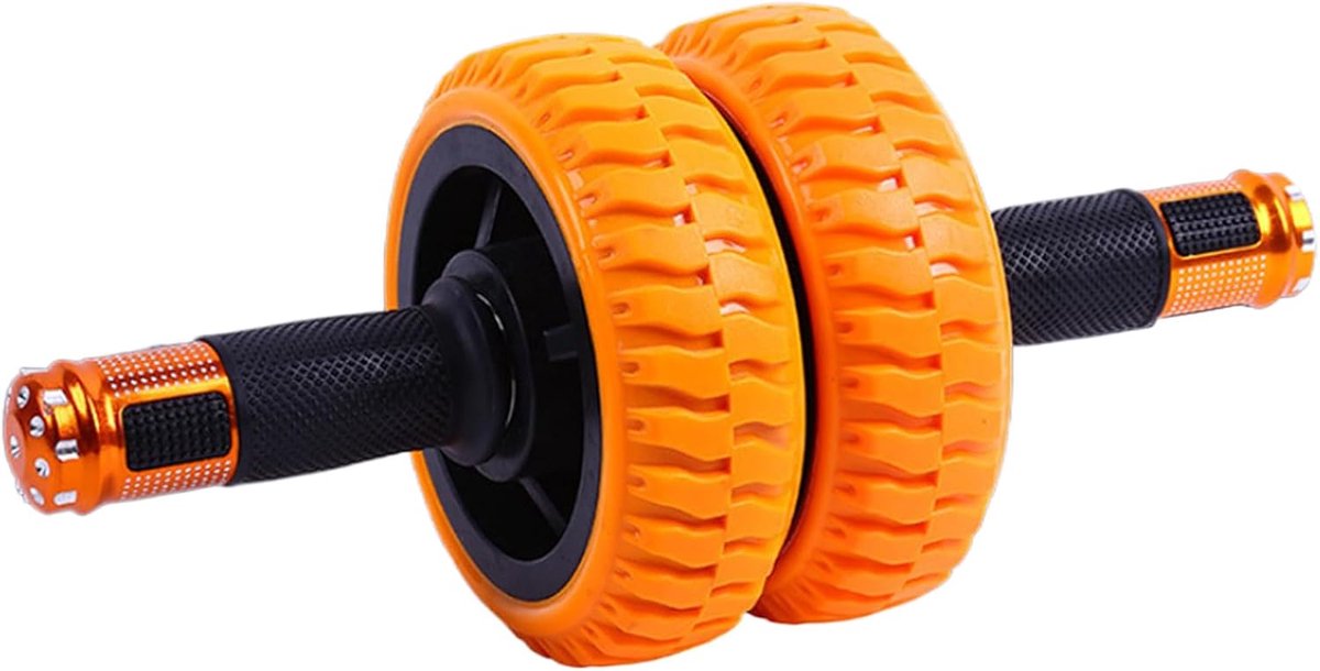 Ab Wiel - Buikspierroller - Krachttraining Thuis - Dubbele Wielen Stabiliteit - 6 Inch - Zwart