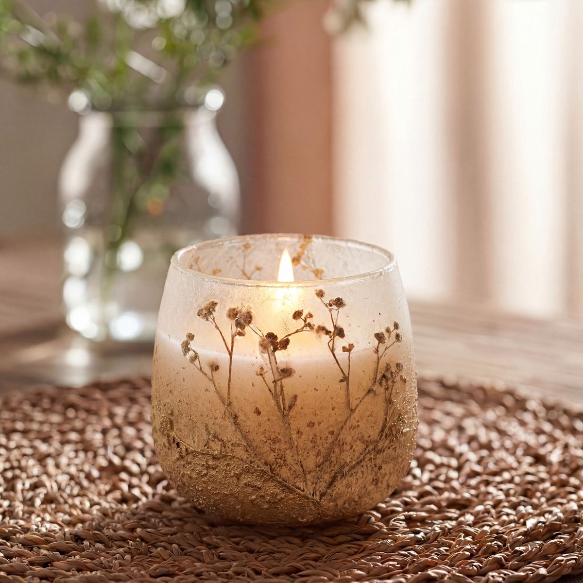 Ancient Wisdom Medium Glass Jar Candles - Wildlight Woods multicolor