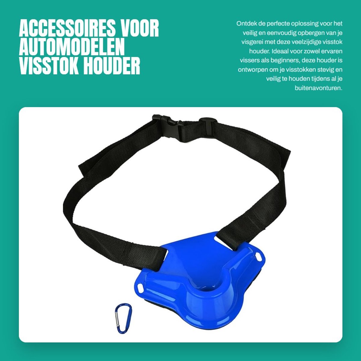 Dailygoods- Accessoires - Visstok Houder - Riem 100cm - Abs Kunststof