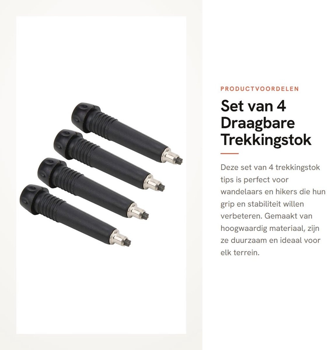 Dailygoods- Alpenstock vervangbare punt - trekkingstokken - trekkingstok opvouwbaar - telescopische trekkingstokken - hoogwaardig koolstof wolfraamstaal - antiroest en duurzaam