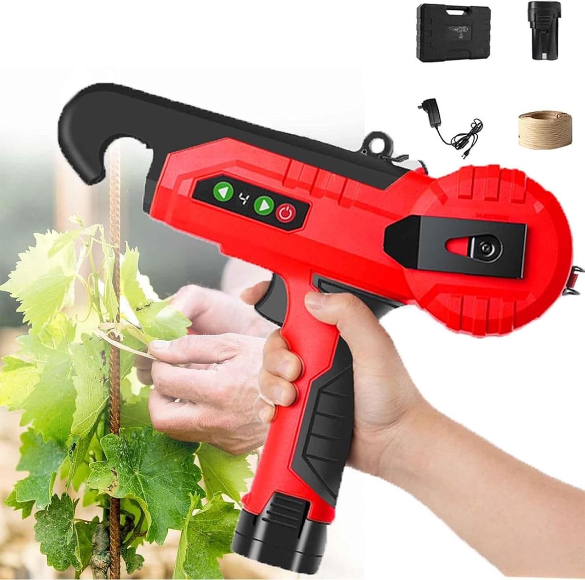 Elektrische Omsnoeringsmachine - Takkenbinder Tuin - Planten Snel Bind - Draadloos Lichtgewicht - Max 45mm Diameter - Zwart