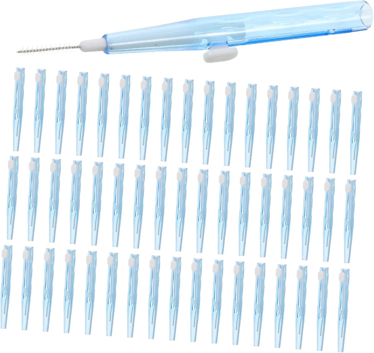 Interdentale Borstels - Tandenstokers - Effectieve Mondhygiëne - Verstelbare Zachte Borstels - 40 Stuks - Wit