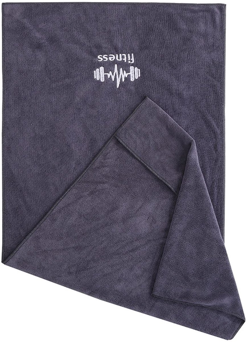 Dailygoods - Lichtgewicht Sneldrogende Microvezel Sporthanddoek - Antislip, 95 x 40 cm, Grijs