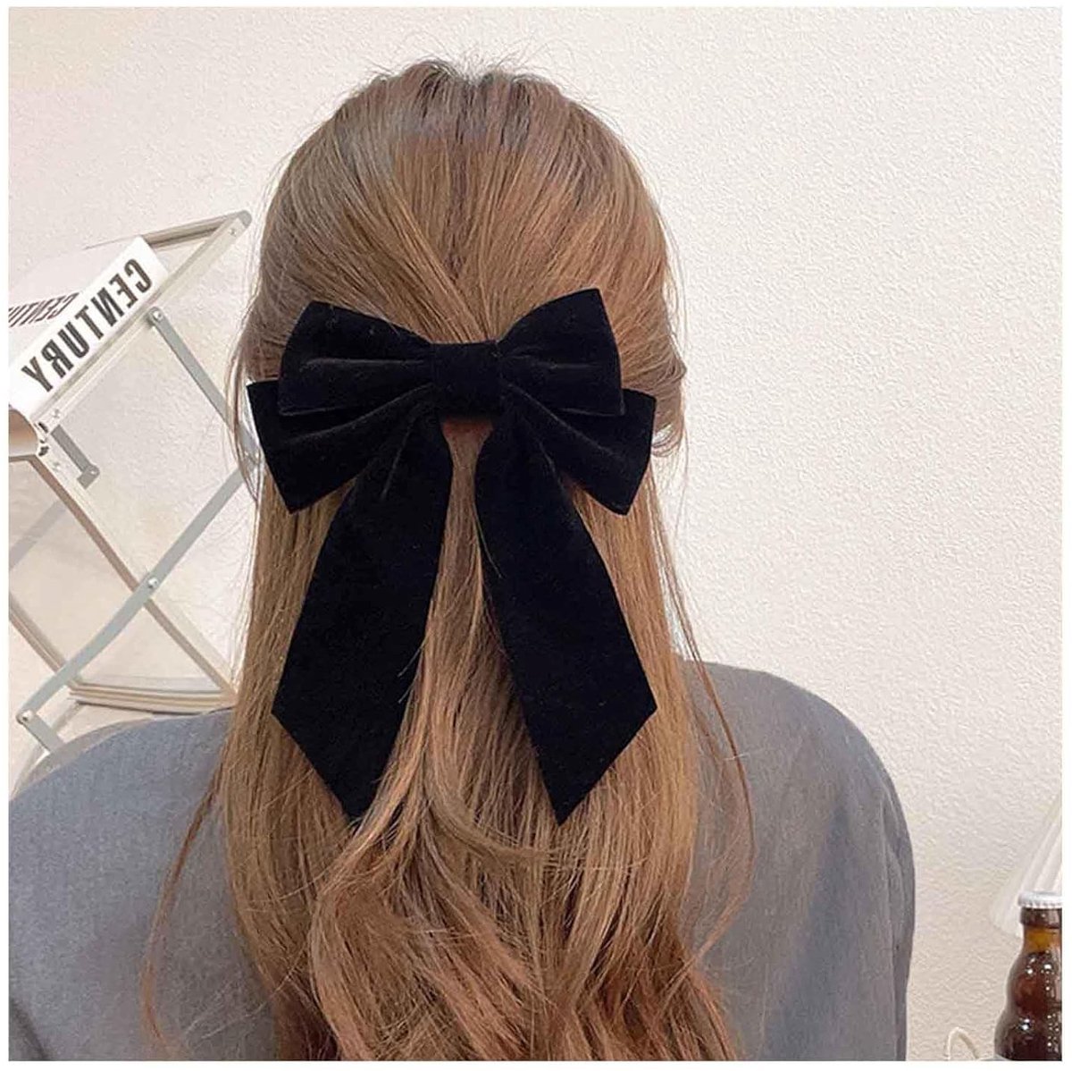 Dailygoods- Haarstrik Fluwelen Design - Haarclips - Grote Strik - Hoofdbedekking - Sierlijke Accessoire - Perfect voor Gelegenheden - Haarclip