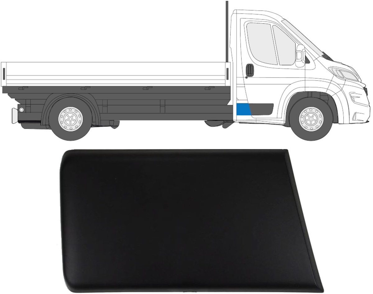 Zijlijst sierlijst voor Opel Movano 2021- / Rechts