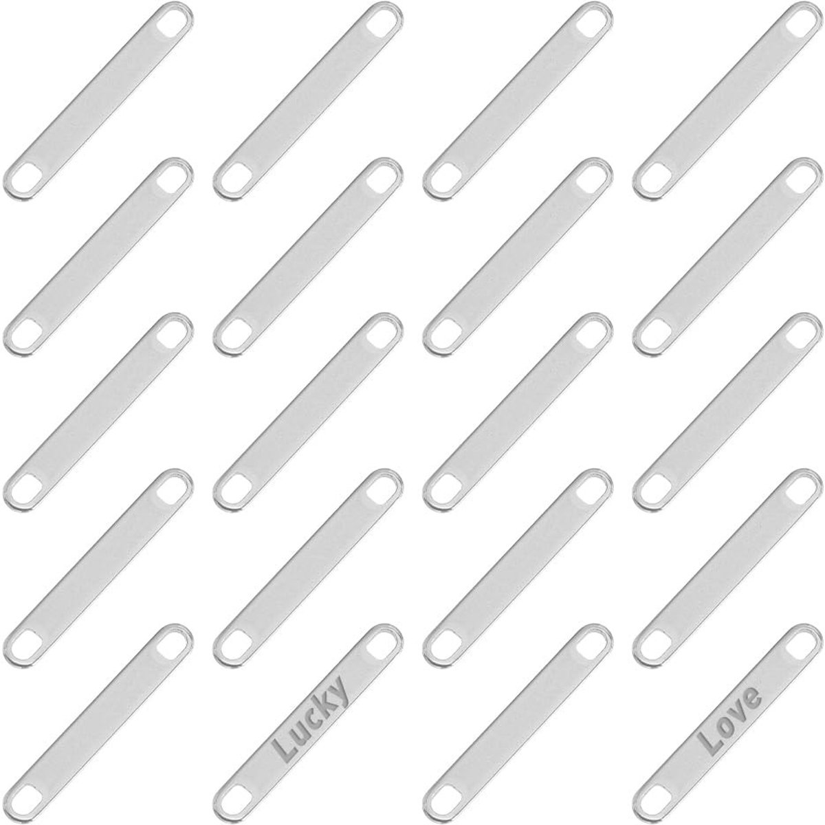 Dailygoods - 60 Stuks Roestvrij Stalen Lege Tags voor Sieradenmaken